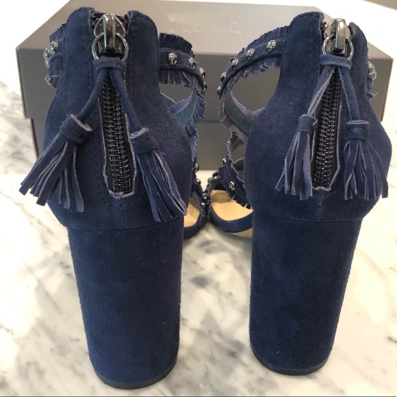 Vince Camuto Machila Studded Suede Sandals - Picture 6 of 8